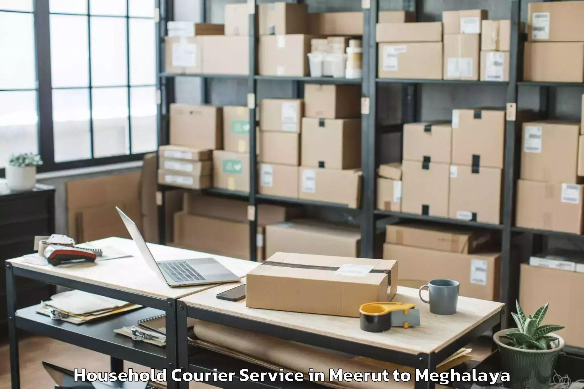 Affordable Meerut to Umsaw Household Courier